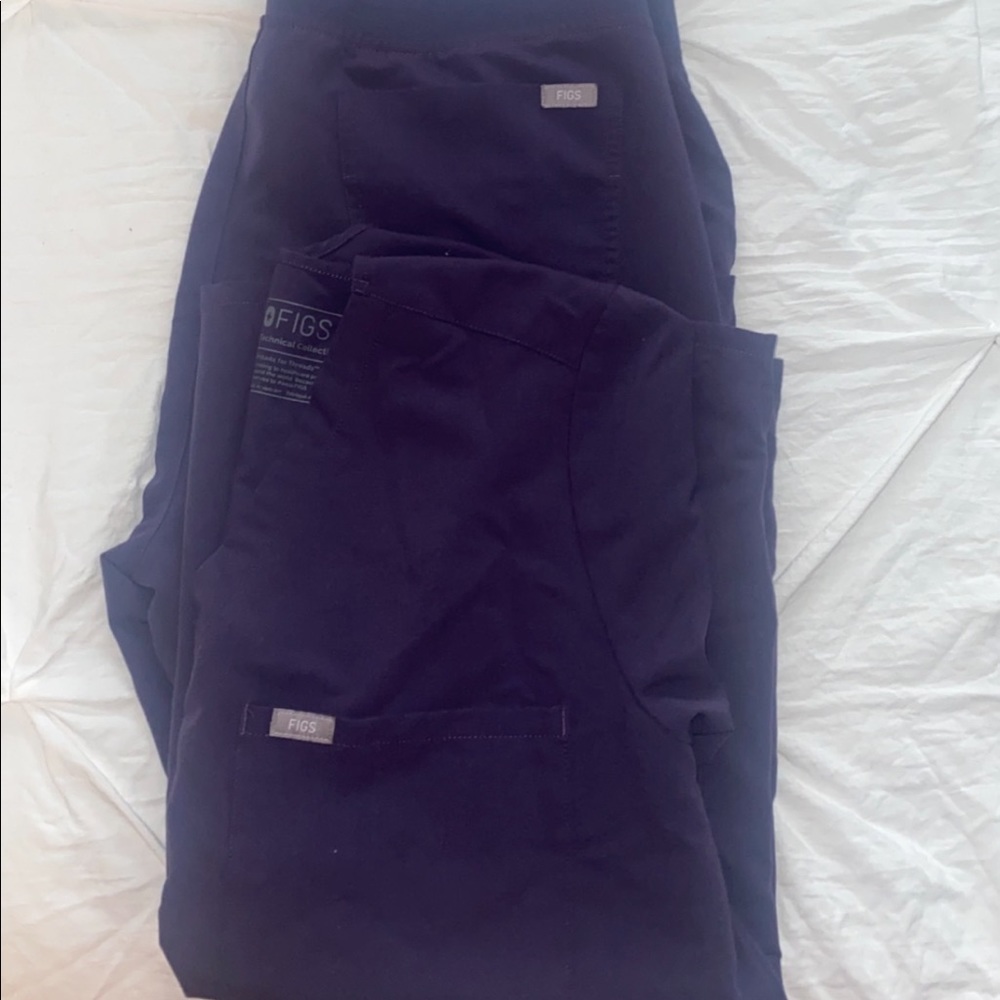 Figs Scrubs Catarina top Zamora joggers xl tall in Eggplant
